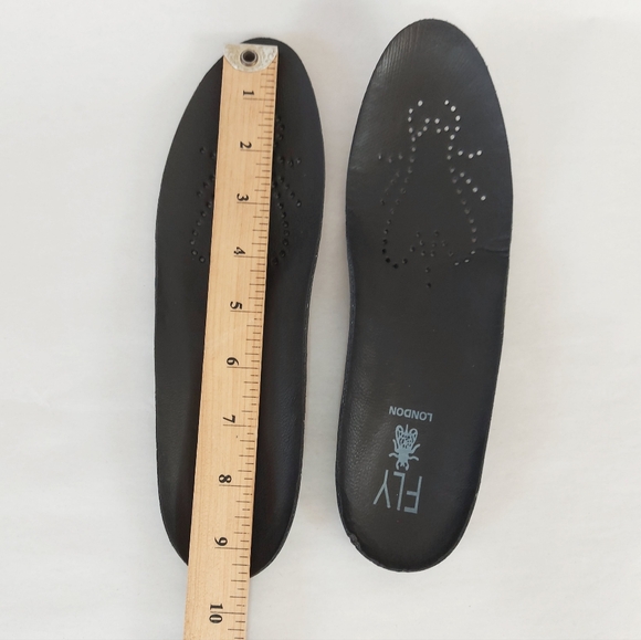 Fly London Stif Black Leather Boot Women Size 37 EU Military Distressed Lug Sole - Picture 11 of 12